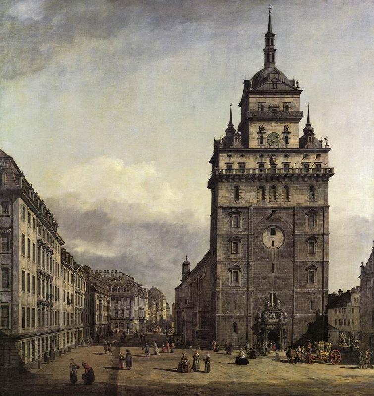 BELLOTTO, Bernardo The Kreuzkirche in Dresden France oil painting art